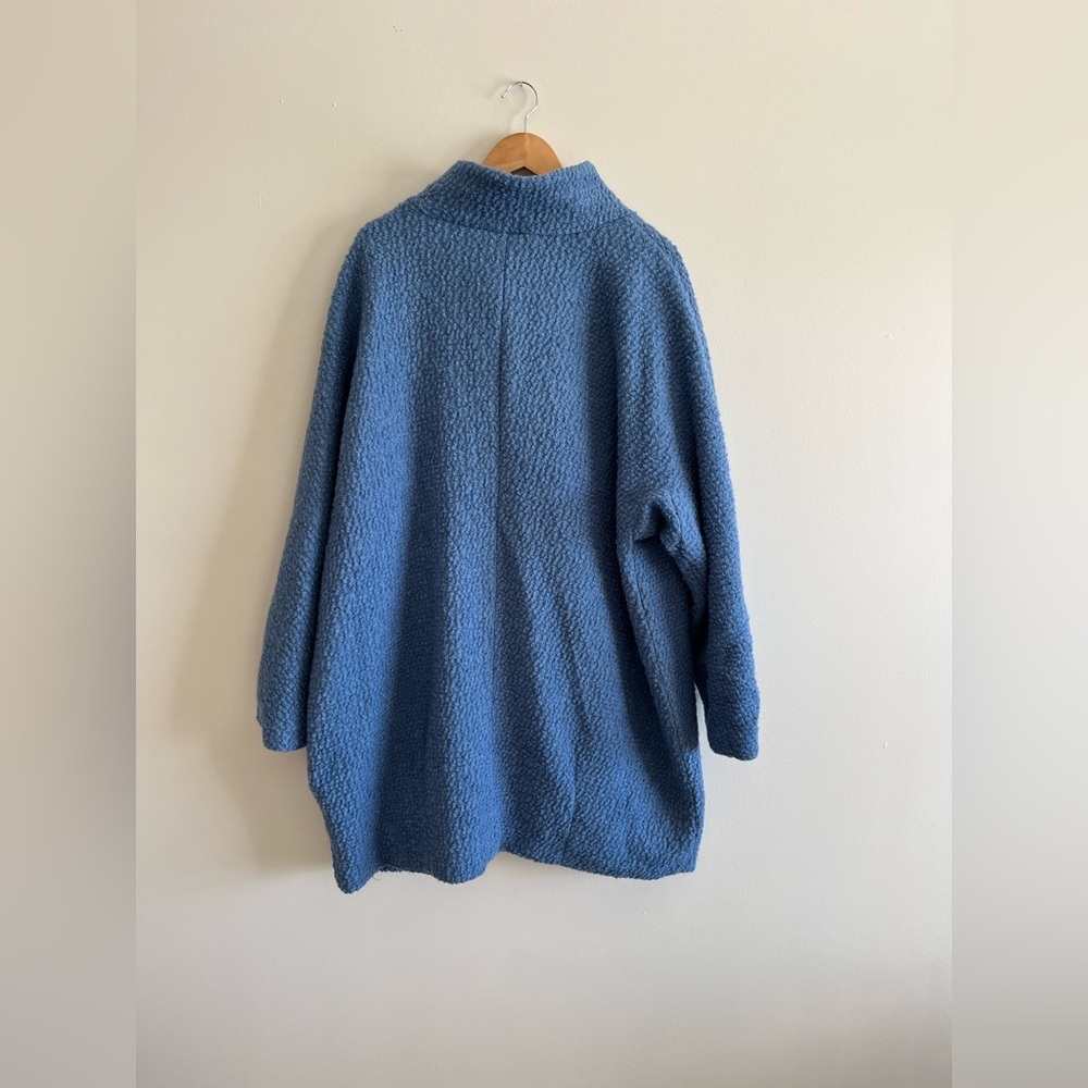 Jessica London Blue Wool Blend Winter Coat - Picture 6 of 9